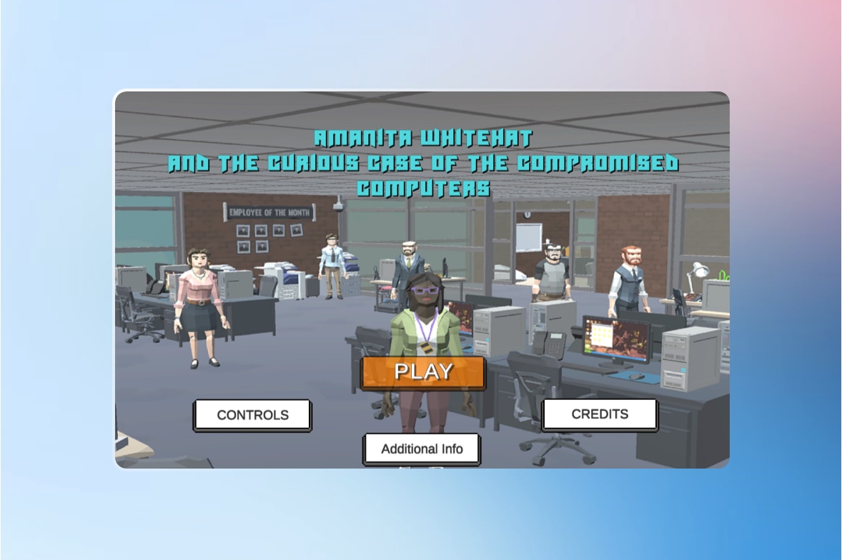 cyber game teach students k 12 cybersecurity methods computer games screenshot from kids cybersecurity learning game
